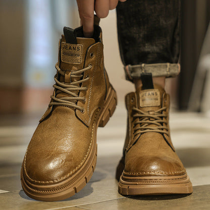Damen Lederstiefeletten Rutschfest