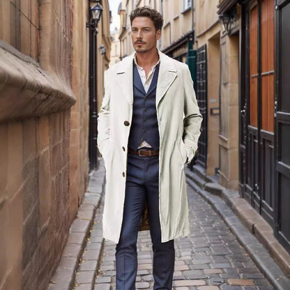 Herren Wollmantel Elegantes Design