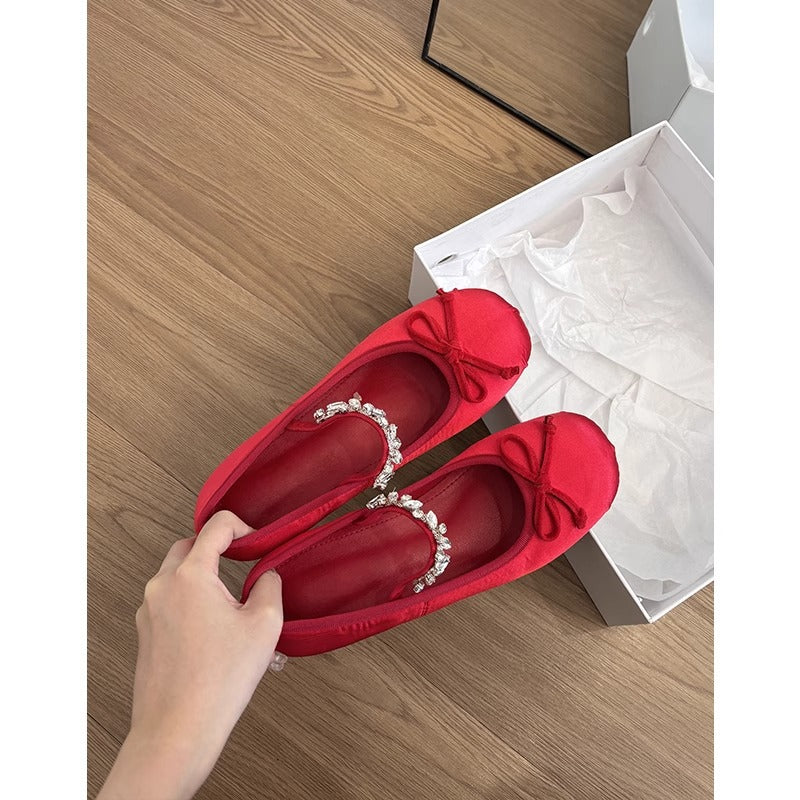 Damen Ballerinas Riemendesign Komfortfußbett Elegant