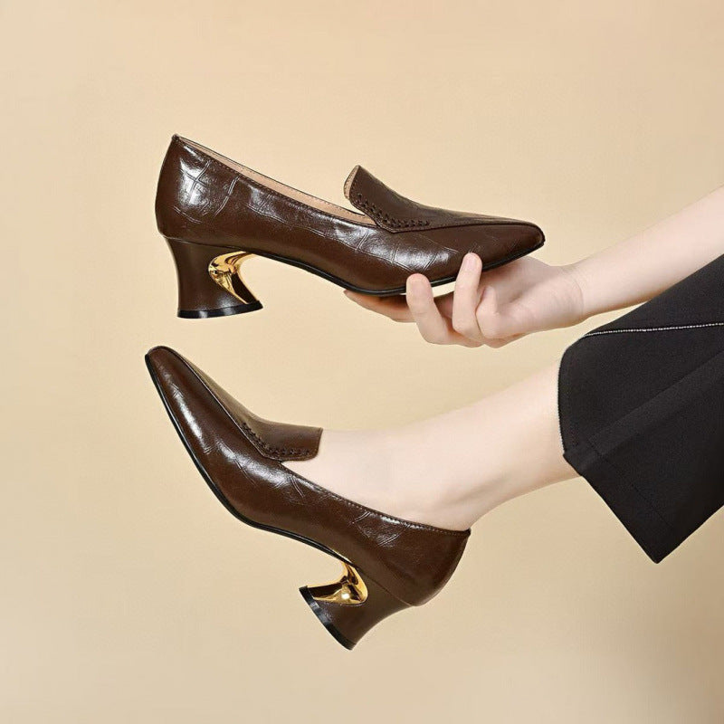 Damen High Heels Elegant Bequem Leder