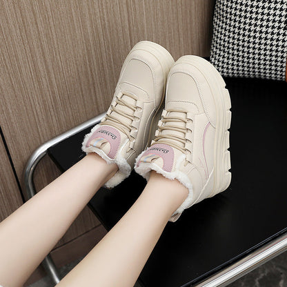 Damen Winter Sneaker Hoch Rutschfest Elastisch