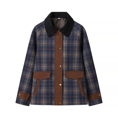 Damen Geruite Winterjacke Weich Bontkragen - Norvielle