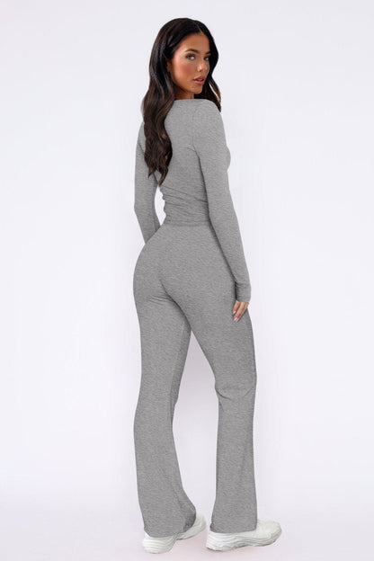 Damen Jumpsuit Langärmlig Elegant