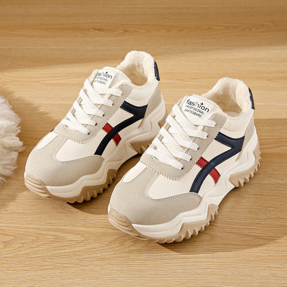 Damen Sneaker Chunky Sportlich Bequem Gepolstert