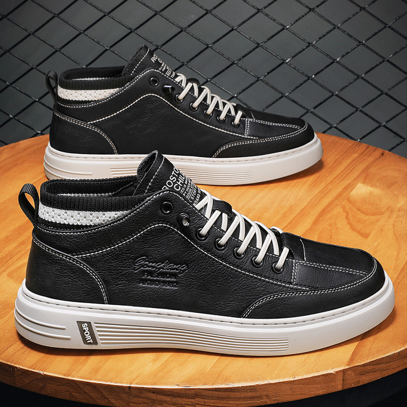 Damen Hochsneaker Kunstleder Elastisch