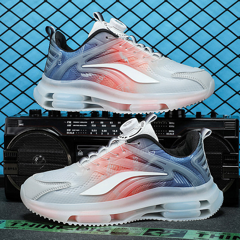 Damen Sneaker Sportlich Luftpolster Schnellschnürsystem