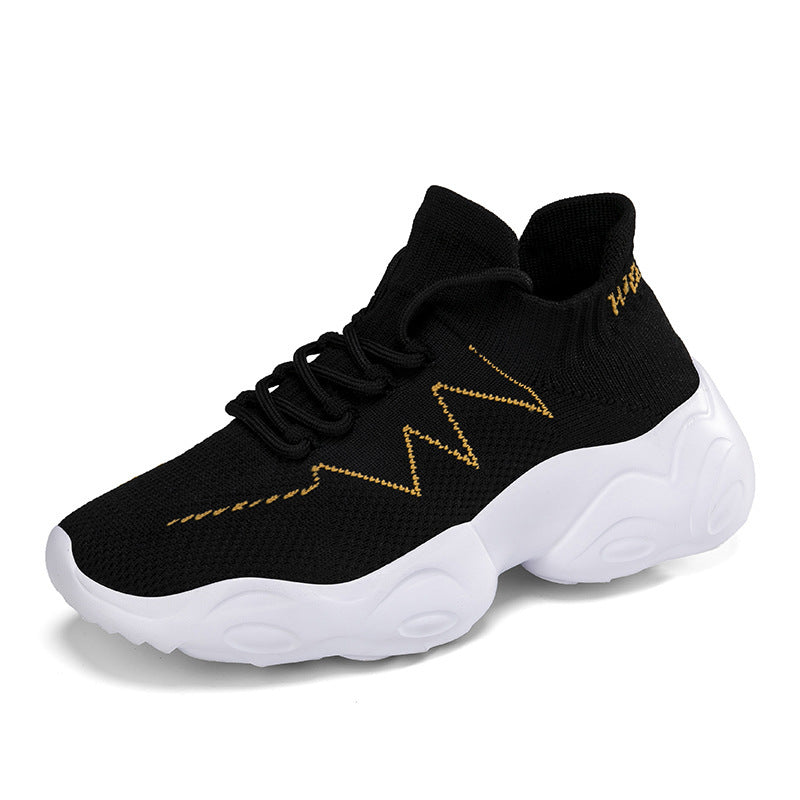 Damen Sneaker Strick Bequem Laufsohle