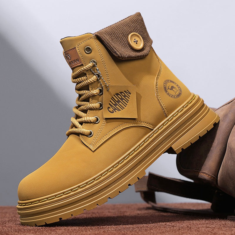 Damen Winterstiefel Gepolstert Warm Knopfverschluss - Norvielle