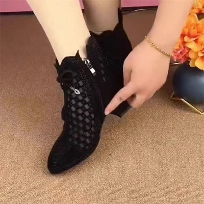 Damen Stiefeletten Atmungsaktives Netz Braun
