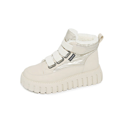 Damen High- Sneaker Isoliert Klettverschluss Warm