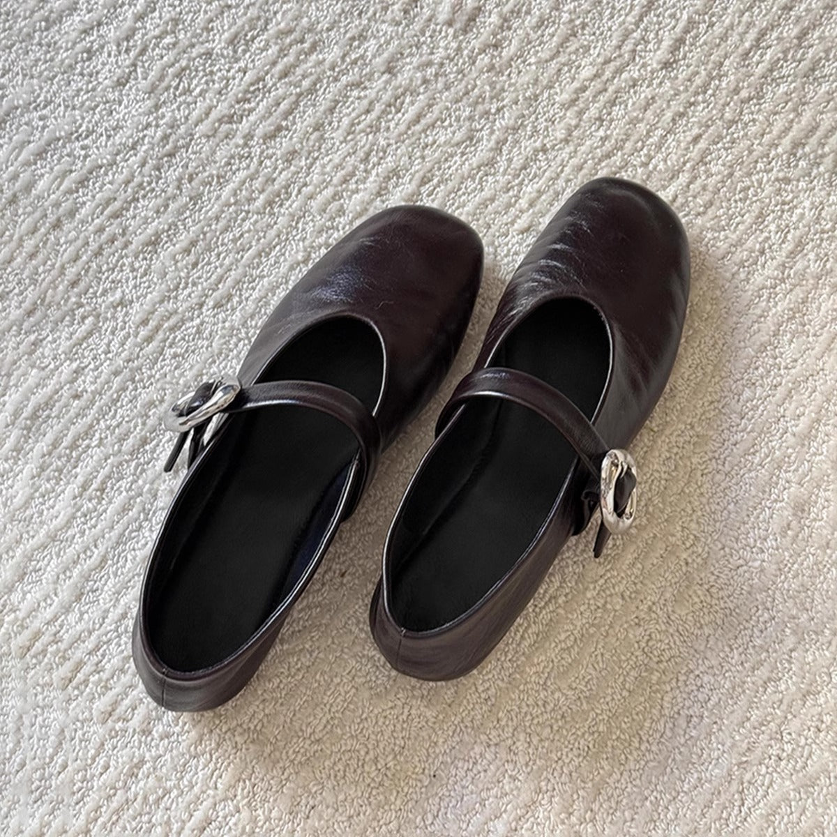 Damen Ballerinas Elegante Mary Jane Schuhe mit Riemchen und