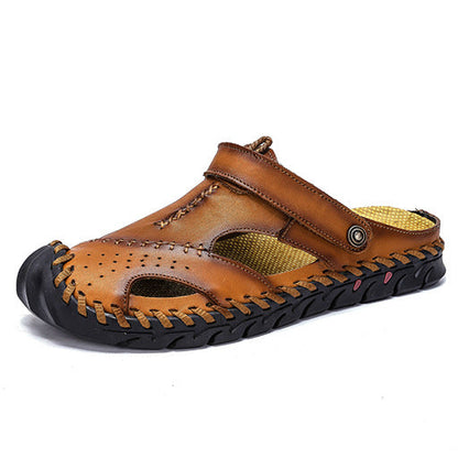 Damen Ledersandalen Elastisch Komfort Sohle