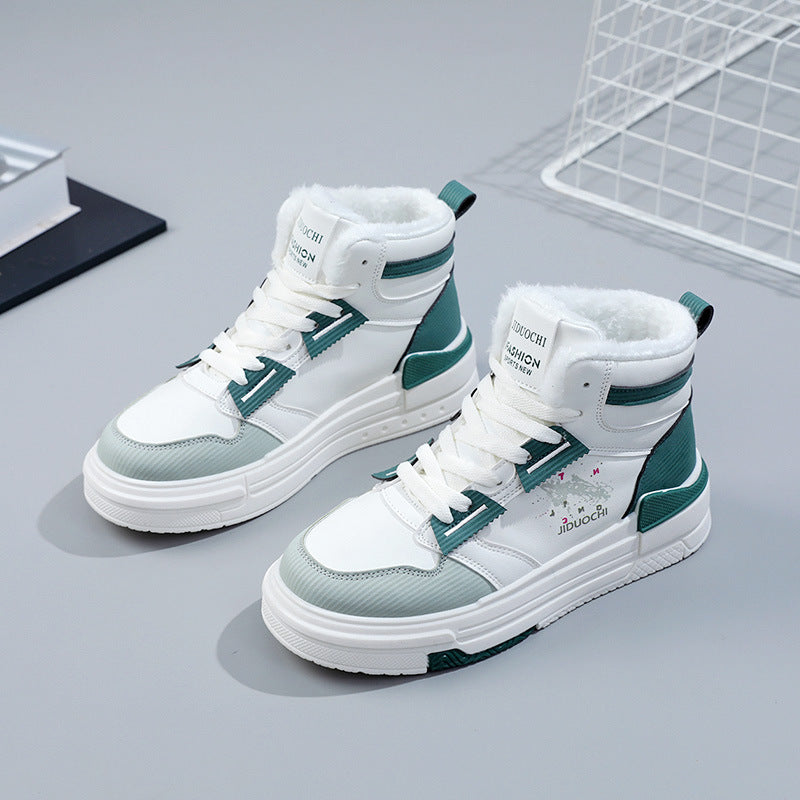 Damen Hoch Sneaker Komfortabel Kuschelig