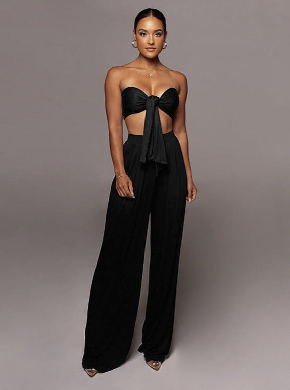 Damen Oberteil Set Schnürtop Elegant