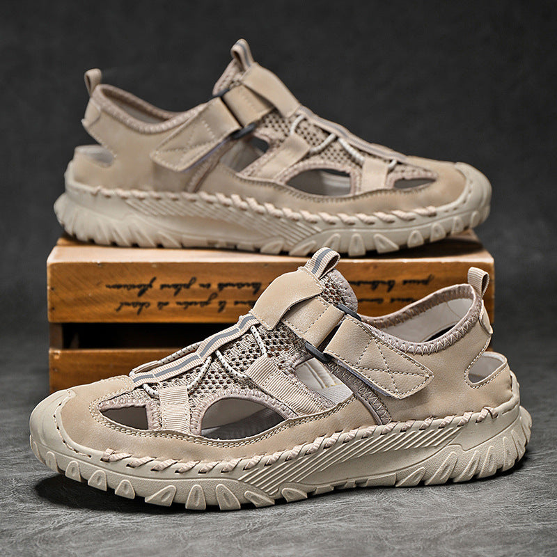 Damen Freizeitsandalen Atmungsaktives Leder Rutschfeste Sohle