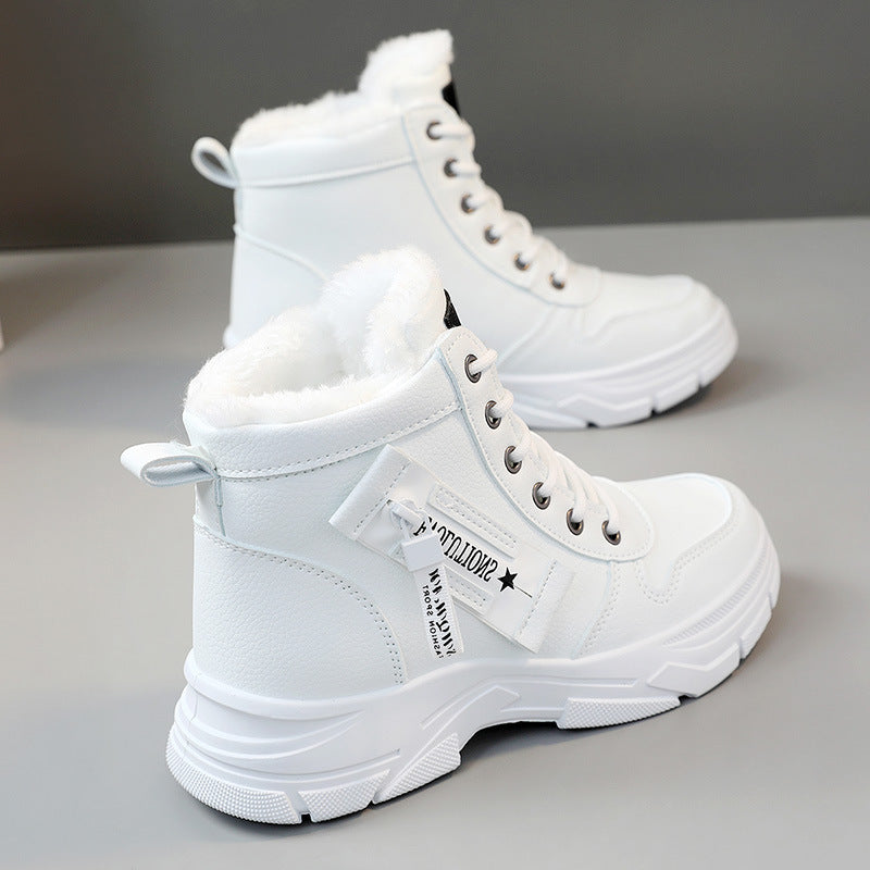 Damen High- Sneaker Warmfleece Rutschfest