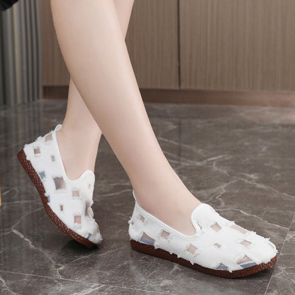 Damen Slip-On Schuhe Atmungsaktives Lochdesign Sommer
