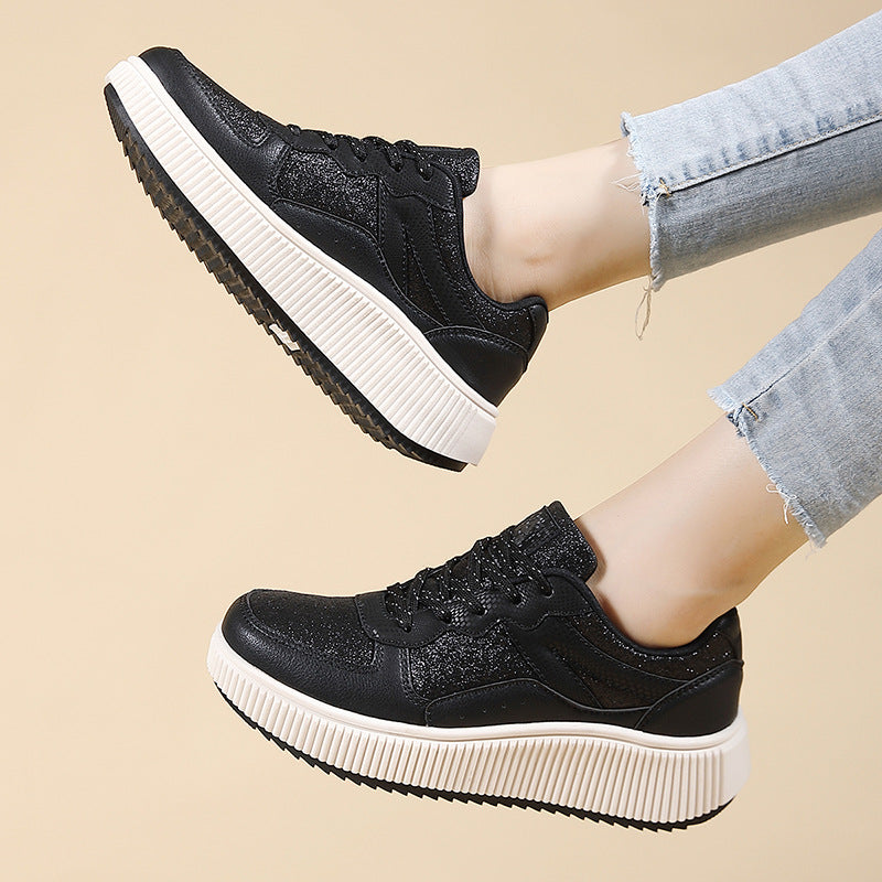 Damen Sneaker Weich Strukturiert Bequem