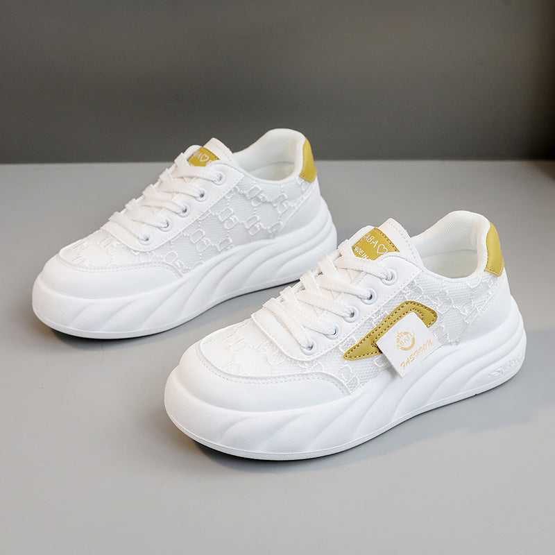 Damen Sneaker Chunky Strukturierte Oberfläche Modisch
