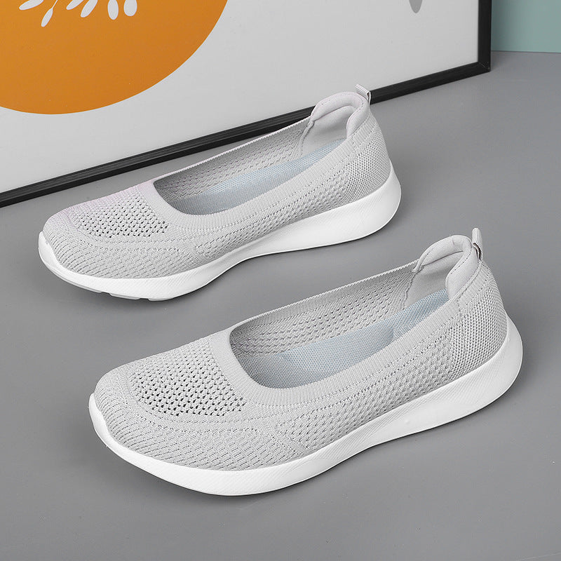 Damen Slip-On Schuhe Atmungsaktives Material Komfort