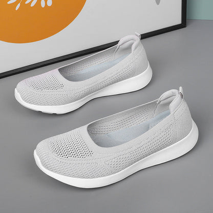 Damen Slip-On Schuhe Atmungsaktives Material Komfort