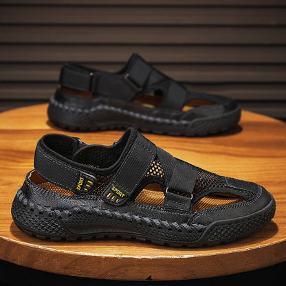 Damen Sportsandalen Atmungsaktives Leder Verstellbar