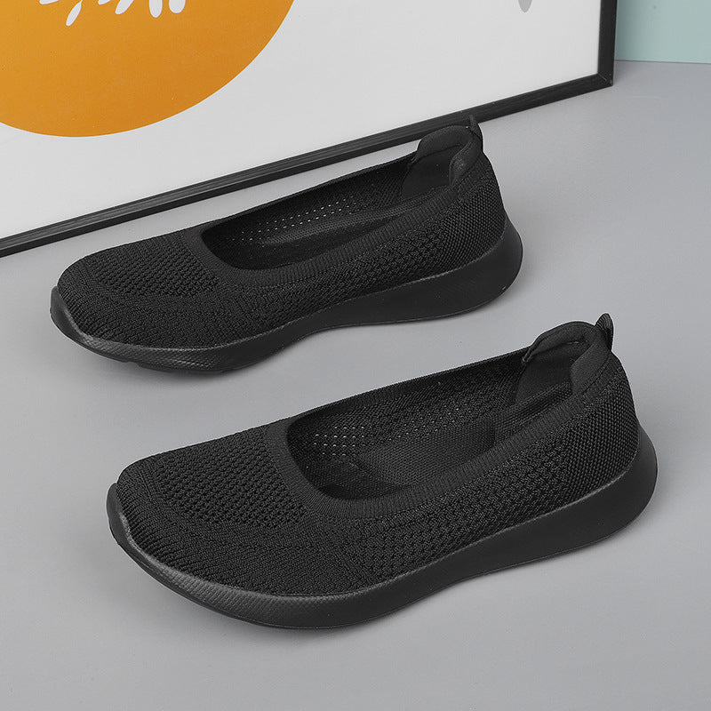 Damen Slip-On Schuhe Atmungsaktives Material Komfort