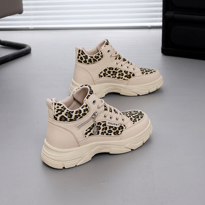 Damen High- Sneaker Leopardenmuster