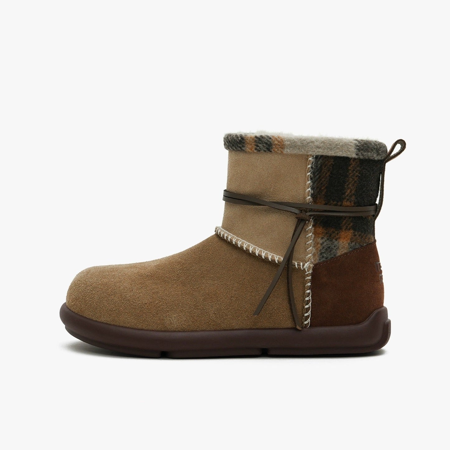 Damen Winterstiefel Weiches Karomuster Warm
