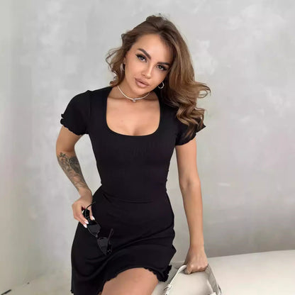 Damen Sommerkleid Leichtes Baumwollkleid Pastellfarben