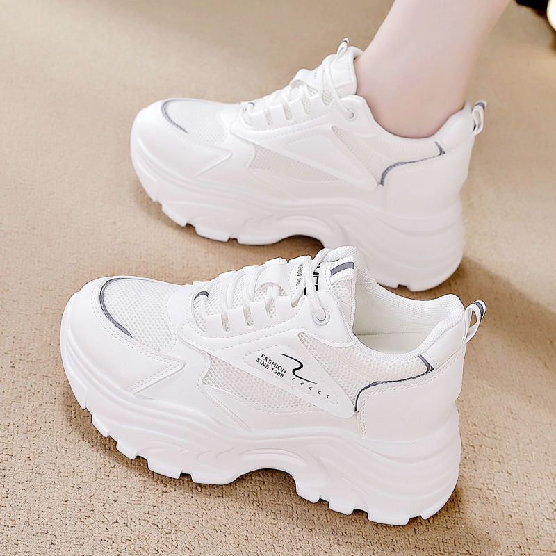Damen Sneaker Chunky Rutschfest Atmungsaktives Material