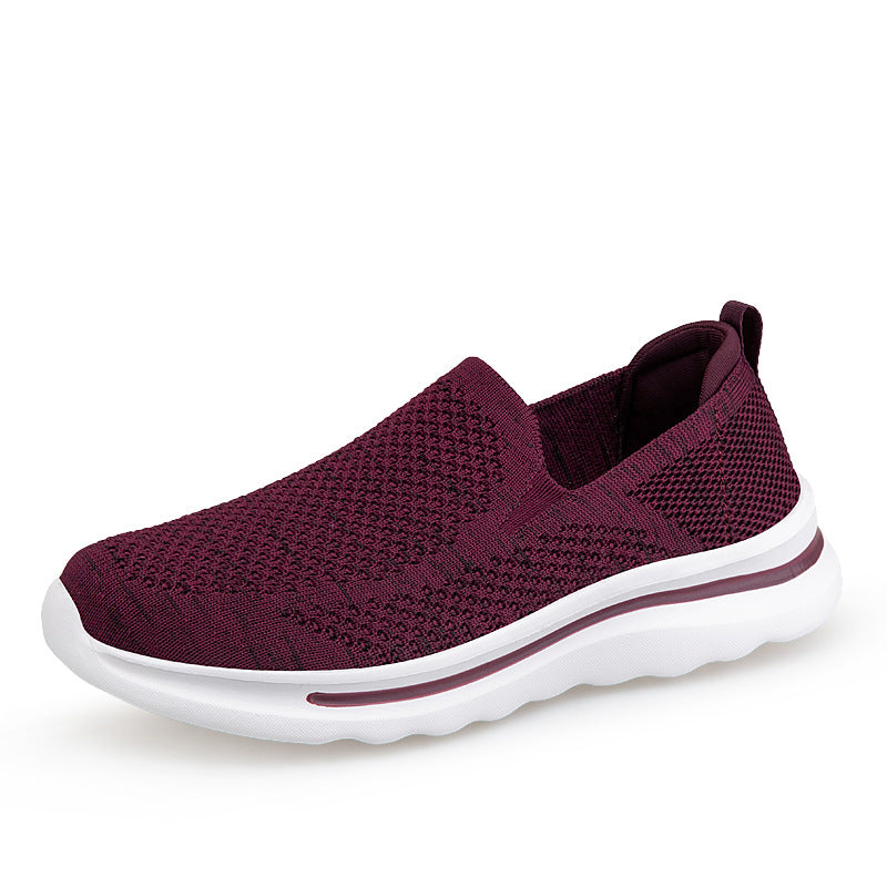 Damen Sneaker Atmungsaktives Strick Oberteil