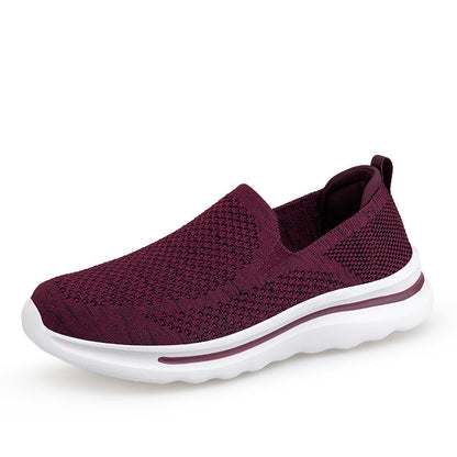 Damen Sneaker Atmungsaktives Strick Oberteil