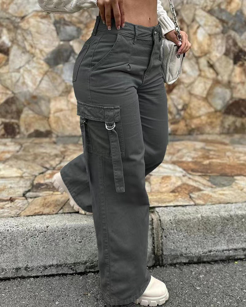 Damen Cargo-Hose Bequem Weite Passform