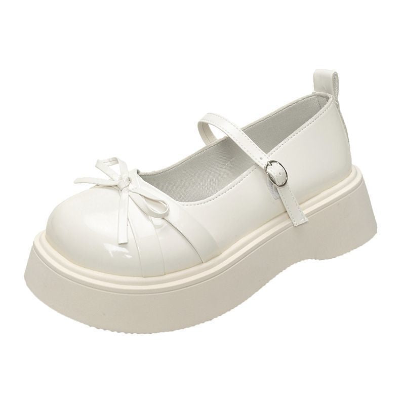 Damen Plateau-Schuhe Glänzend Schick Heidi Stil