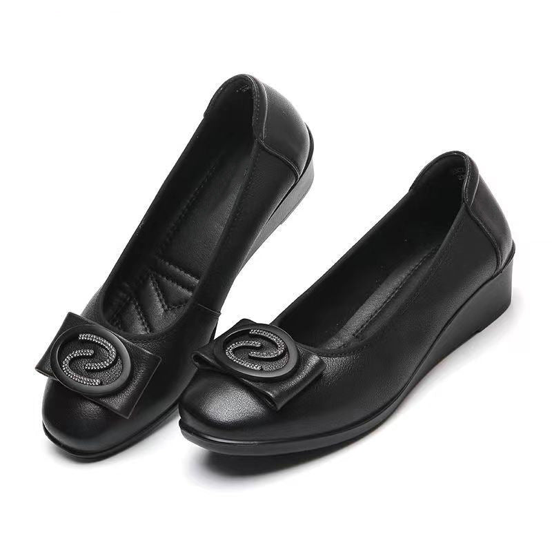 Damen Ballerinas Elegante Schleife Komfort Sohle