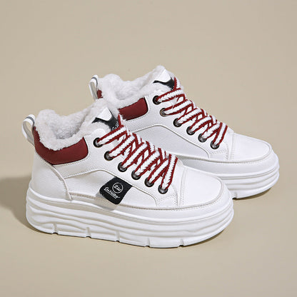 Damen High- Sneaker Warm Kuschelig Profilsohle