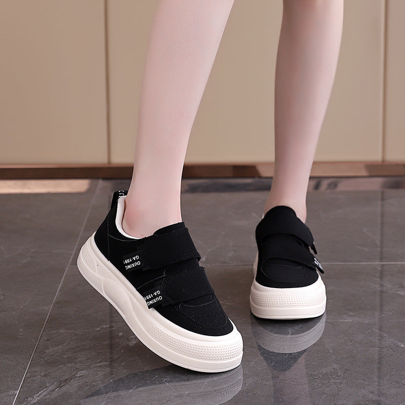 Damen Plattformsneaker Klettverschluss Modern