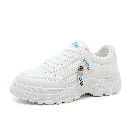 Damen Chunky Sneaker Rutschfest Reißverschluss Schwarz - Norvielle