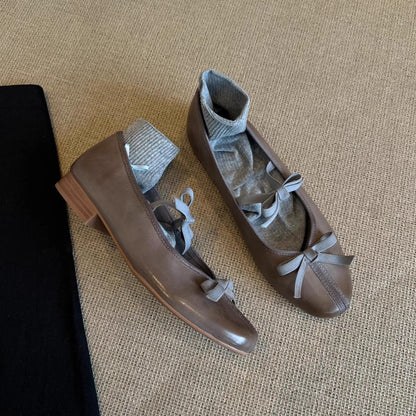 Damen Ballerinas Schleifen Design Bequem Elegant