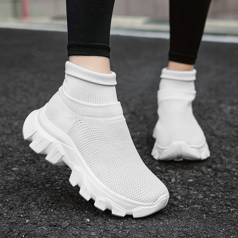Damen Sneaker Strick Bequem Sportlich