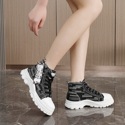 Damen Sneaker Modisch Mit Plakette