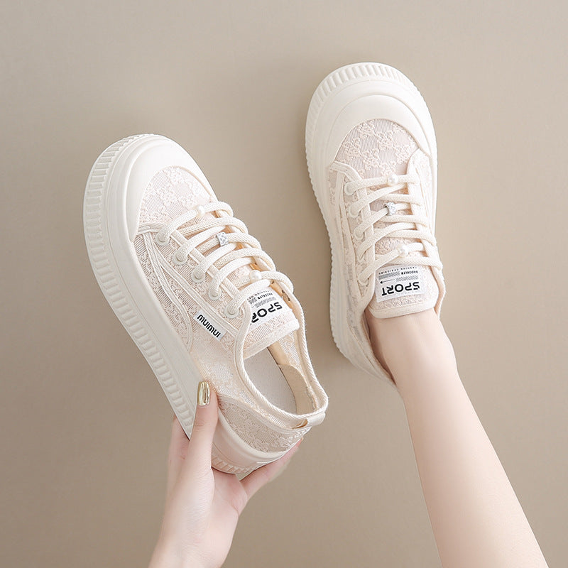 Damen Sneaker Komfortabel Dicksohlige Schuhe