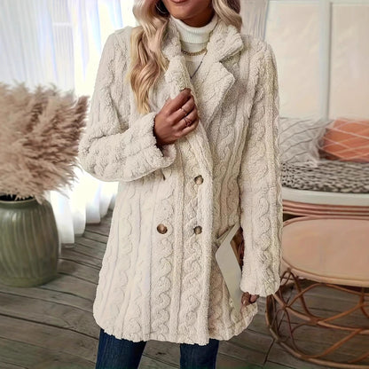 Damen Strickjacke Warm Kuschelig Mit Knöpfen
