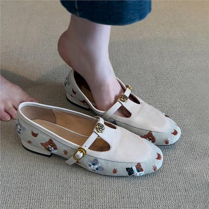 Damen Slipper Florales Muster Bequem Warm