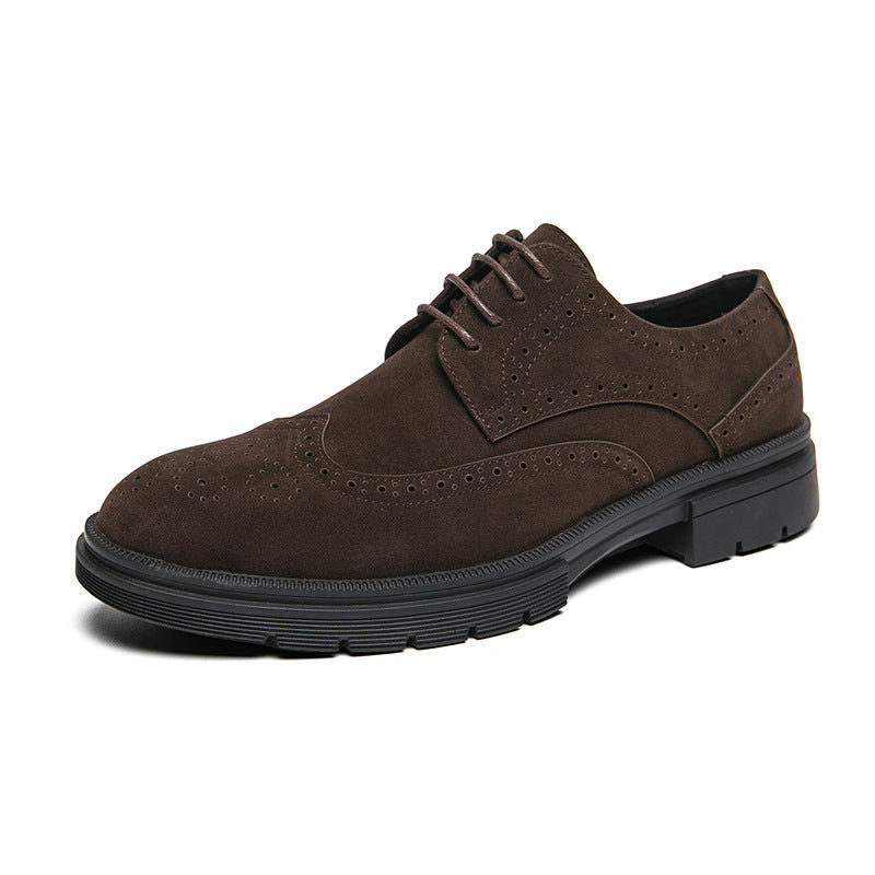 Herren Schnürschuhe Wildleder Elegant Lochmuster