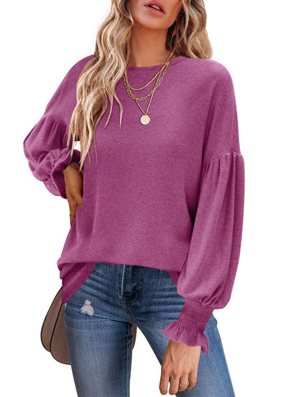 Damen Pullover mit Puffärmeln Modern Glamour