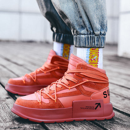 Herren High- Sneaker Sportlich Traktionssohle