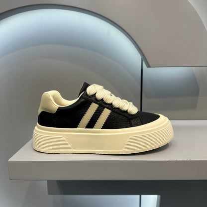 Damen Hochplateau Sneaker Kordelzug e Schuhe