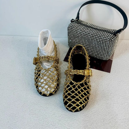 Damen Netzschuhe Modisch Verstellbar Elegantes Design